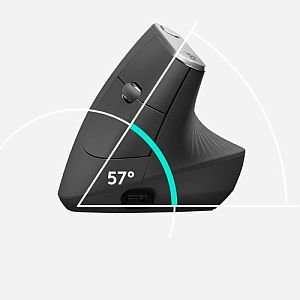 Logitech MX Vertical Ergonomic Wireless Mouse RF Wireless+Bluetooth, 4000 DPI, Graphite - Image 4