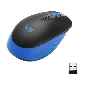 Logitech M190 Full-Size Wireless Mouse, RF Wireless, 1000 DPI, Blue - Image 4