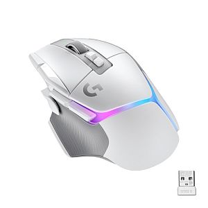 Logitech G502 X Plus LIGHTSPEED Wireless Gaming Mouse, RF Wireless, 25600 DPI, White