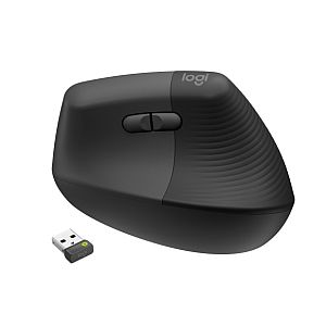 Logitech Lift Vertical for Business Wireless Mouse RF Wireless + Bluetooth, 4000 DPI, Graphite - Image 2