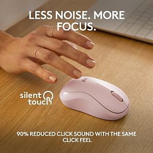 Logitech M240 Silent Wireless Mouse, Bluetooth, Rose - Image 3