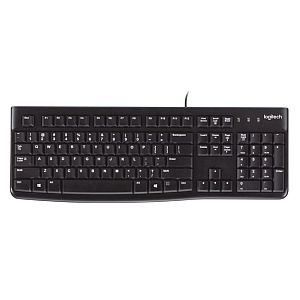 Logitech K120 Wired Keyboard USB-A US Int, Black