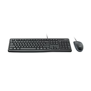 Logitech MK120 Combo Wired Keyboard + Mouse, USB, US Int, Black - Image 4