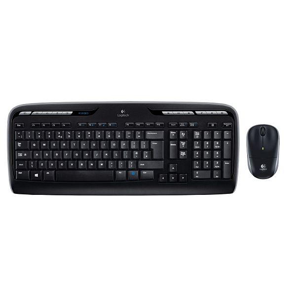 img558385 Logitech MK330 Combo Wireless Keyboard + Mouse, US INT, Black - Image 1