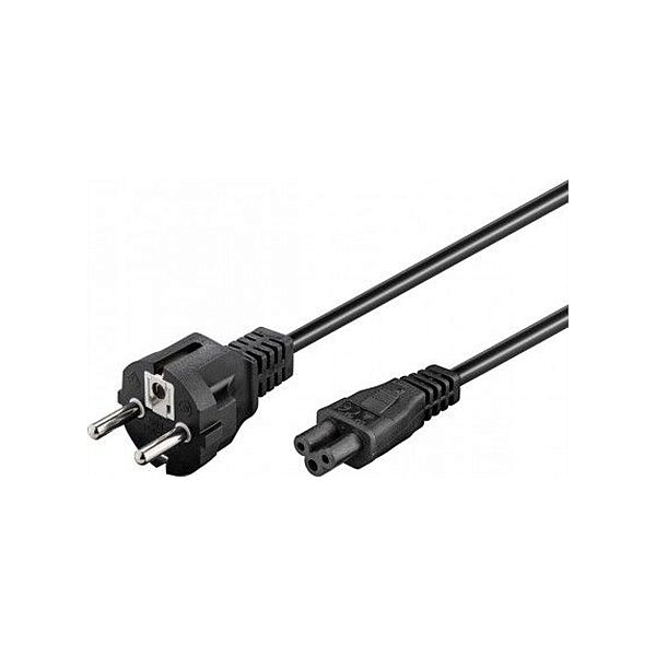img87051 Goobay 93586 Power Cord CEE 7/7 (Type-F) to C5, 1.8 m, Black - Image 1