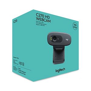 Logitech C270 HD Webcam, Dark Grey - Image 4