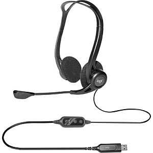 Logitech 960 Wired Headset, USB-A, Black - Image 4