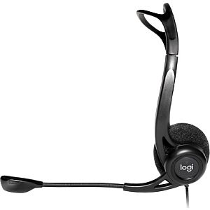 Logitech 960 Wired Headset, USB-A, Black - Image 3