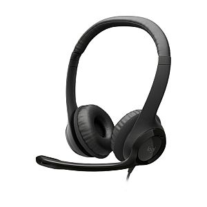 Logitech H390 USB Wired Headset, USB Type-A, Black