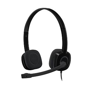 Logitech H151 Stereo Wired Headset 3.5 mm jack, Black - Image 4
