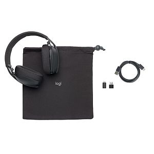 Logitech Zone Vibe Wireless UC Wireless Headphones, USB-C Bluetooth receiver, Graphite - Image 4