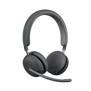 Logitech Zone Wireless 2 UC Wireless Headset, USB-C, USB-C Bluetooth receiver, Graphite