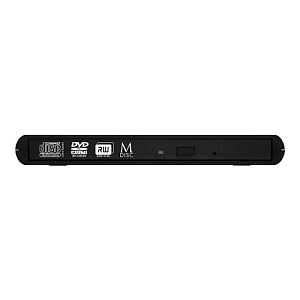 Verbatim 98938 External Slimline CD/DVD Writer External Optical Drive, USB-A, Black - Image 2