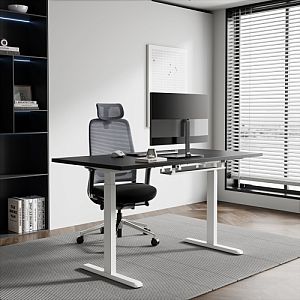Adjustable Height Table Up Up Bjorn White, Table top L Black - Image 4