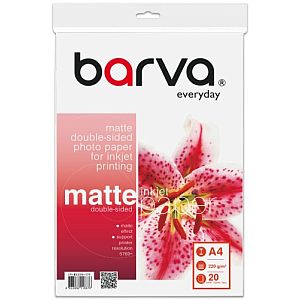 Fotopopierius Barva (IP-BE220-175) Everyday Dvipusis Matinis 220 g/m², A4, 20 lapų