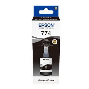 Epson 774BK (C13T77414A) Ink Refill Bottle, Black