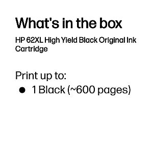 HP 62XL (C2P05AE) Ink Cartridge, Black - Image 3