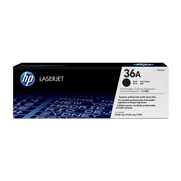 img151500 HP 36A (CB436A) Toner Cartridge, Black - Image 1