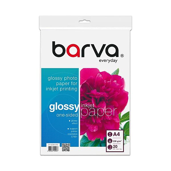 img157848 Photo Paper Barva (IP-CE230-210) Everyday Glossy 230 g/m², A4, 20 sheets - Image 1