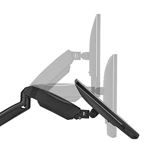 Up Up Premium Single Screen Monitor Arm 17-32'', VESA 75x75, 100x100, Matte Black - Image 4