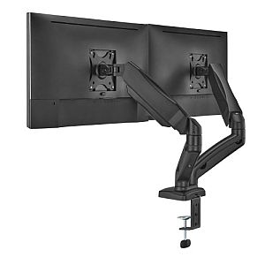 Up Up Premium Dual-Screen Monitor Arm 17-32'', VESA 75x75, 100x100, Matte Black