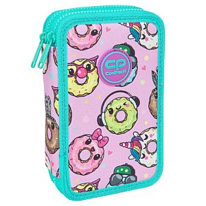Double decker school pencil case with equipment Coolpack Jumper 2 Happy donuts - Image 4