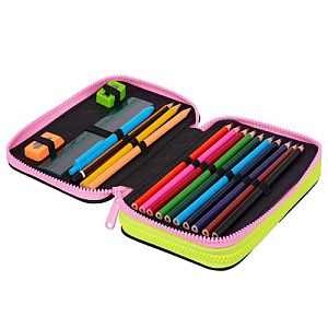 Double decker school pencil case with equipment CoolPack Jumper 2 PANDA GANG - Image 2