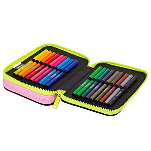 Double decker school pencil case with equipment CoolPack Jumper 2 PANDA GANG - Image 3