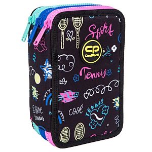 Triple decker pencil case with equipment CoolPack Jumper 3 TENNIS STAR