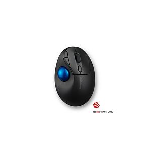 Kensington ProFit Ergo TB450 Trackball Wireless Mouse, RF Wireless + Bluetooth, 1600 DPI, Black/Blue - Image 2