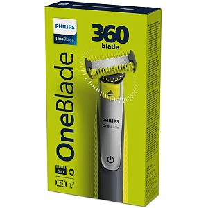 Philips OneBlade 360 QP2834/23 Face and Body Hair Shaver and Trimmer, Grey/Lime - Image 2
