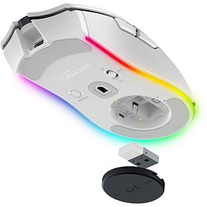 Razer Cobra Pro Wireless Gaming Mouse RF Wireless + Bluetooth + USB-C, 30000 DPI, White - Image 4
