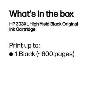 HP 303XL High Yield (T6N04AE) Ink Cartridge, Black - Image 3