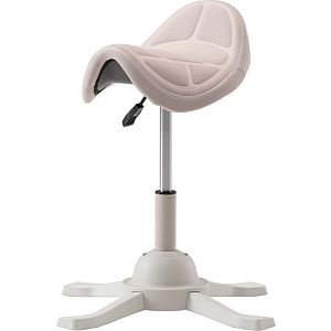 Up Up Toronto ergonomic balance stool White, Ivory fabric, longer gas lift