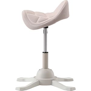 Up Up Toronto ergonomic balance stool White, Ivory fabric, longer gas lift - Image 3