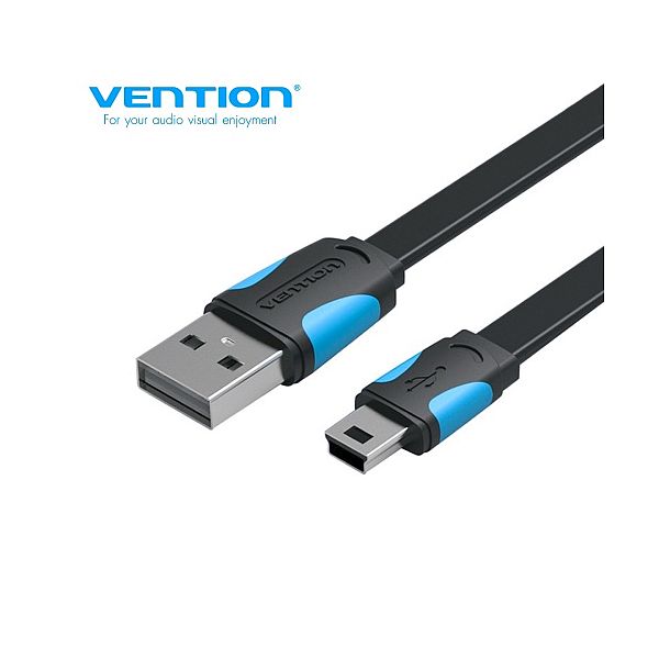 img168120 Vention VAS-A14-B200 Cable USB 2.0 A Male - USB 2.0 B Mini Male, 2 m - Image 1