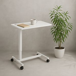 Up Up Forseti Adjustable Height Table, White - Image 2