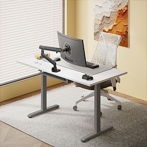 Adjustable Height Table Up Up Bjorn Gray, Table top L White - Image 4