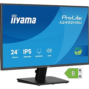 iiyama ProLite X2492HSU-B1 Monitor 24'' IPS, FHD 1920x1080, 3 ms, 300 cd/m2, 120 Hz, Black - Image 2