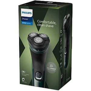 Philips 3000X Series X3002/00 Shaver, Black/Green - Image 2