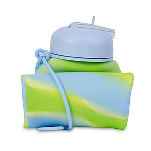 COOLPACK Silikon water bottle Pump 600 ml Girls Blue - Image 2